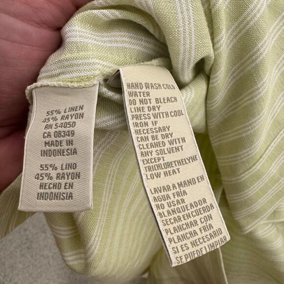 Easy Spirit Vintage Linen Top and Pant Striped Set US Women's M (Top),10 (Pants) - Picture 6 of 9